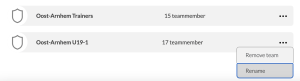 Adjust teamname