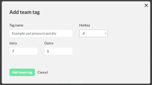 Creating a teamtag