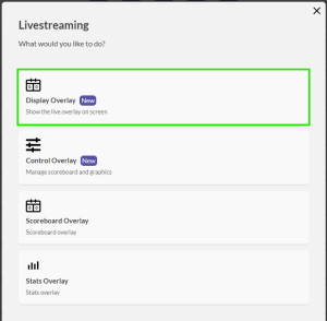 Streaming display overlay