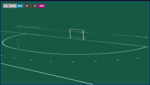 OBS screen with scoreboard overlay