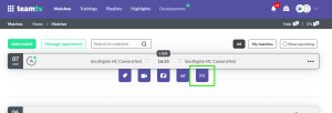 Broadcast icon on live match